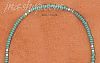 Sterling Silver 9" SILVER & TURQUOISE COLORED PONY BEAD ANKLET