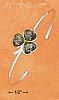 Sterling Silver GREEN AMBER SHAMROCK CUFF BRACELET