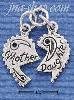 Sterling Silver 2 PIECE MOTHER/DAUGHTER HEART CHARM Sterling Silver 2 PIECE MOTHER/DAUGHTER HEART CHARM
