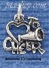 Sterling Silver HEART "TO CHEER" CHARM