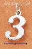 Sterling Silver NUMBER "3" CHARM Sterling Silver NUMBER "3" CHARM