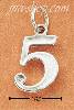 Sterling Silver NUMBER "5" CHARM