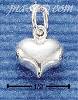 Sterling Silver MINI WIDE PUFF HEART CHARM Sterling Silver MINI WIDE PUFF HEART CHARM