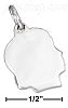 Sterling Silver SIDE VIEW GIRL'S PROFILE CHARM Sterling Silver SIDE VIEW GIRL'S PROFILE CHARM