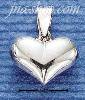 Sterling Silver SMALL WIDE HP HEART CHARM
