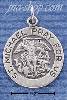 Sterling Silver ROUND ST MICHAEL MEDALLION CHARM