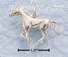 Sterling Silver SMALL SIDE VIEW GALLOPING HORSE CHARM (3D)