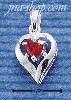 Sterling Silver JANUARY CZ HEART CHARM