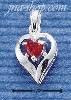 Sterling Silver JANUARY CZ HEART CHARM Sterling Silver JANUARY CZ HEART CHARM