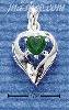 Sterling Silver MAY CZ HEART CHARM Sterling Silver MAY CZ HEART CHARM