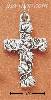 Sterling Silver FANCY BRANCH & LEAF CROSS CHARM