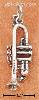 Sterling Silver TRUMPET CHARM Sterling Silver TRUMPET CHARM