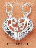 Sterling Silver "MOTHER/ DAUGHTER" SPLIT HEART CHARM Sterling Silver "MOTHER/ DAUGHTER" SPLIT HEART CHARM