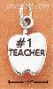 Sterling Silver "#1 TEACHER" APPLE CHARM