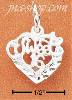 Sterling Silver SMALL "SWEET 16" IN HEART CHARM Sterling Silver SMALL "SWEET 16" IN HEART CHARM
