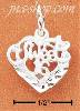 Sterling Silver SMALL "SWEET 16" IN HEART CHARM