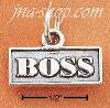 Sterling Silver "BOSS" CHARM