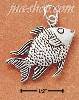 Sterling Silver ANTIQUED DETAILED FISH CHARM