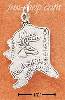 Sterling Silver ALASKA STATE CHARM Sterling Silver ALASKA STATE CHARM