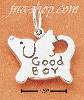 Sterling Silver "GOOD BOY" DOG CHARM