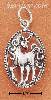 Sterling Silver FANCY OVAL SCROLLED UNICORN CHARM