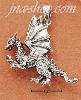 Sterling Silver MEAN LOOKING DRAGON CHARM