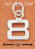 Sterling Silver FINE LINED "8" CHARM