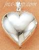 Sterling Silver LARGE HIGH POLISH HEART PENDANT