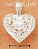 Sterling Silver 18MM DIAMOND CUT FILIGREE HEART W/ CENTER FLOWER Sterling Silver 18MM DIAMOND CUT FILIGREE HEART W/ CENTER FLOWER