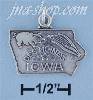 Sterling Silver IOWA STATE CHARM Sterling Silver IOWA STATE CHARM