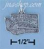 Sterling Silver WASHINGTON STATE CHARM Sterling Silver WASHINGTON STATE CHARM