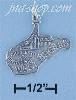 Sterling Silver WEST VIRGINIA STATE CHARM Sterling Silver WEST VIRGINIA STATE CHARM