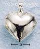 Sterling Silver LARGE HIGH POLISH PUFF HEART CHARM