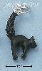 Sterling Silver ENAMEL SCARED BLACK CAT CHARM Sterling Silver ENAMEL SCARED BLACK CAT CHARM