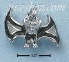 Sterling Silver ENAMEL 3D BAT CHARM WITH BLACK & WHITE WINGS Sterling Silver ENAMEL 3D BAT CHARM WITH BLACK & WHITE WINGS