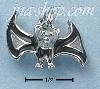 Sterling Silver ENAMEL 3D BAT CHARM WITH BLACK & WHITE WINGS