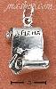 Sterling Silver ANTIQUED OPEN DIPLOMA SCROLL CHARM
