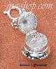 Sterling Silver Wedding Bell Zipper Pull CZ Engagement Ring Inside Charm Pendant