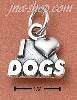 Sterling Silver "I HEART DOGS" CHARM