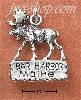 Sterling Silver "BAR HARBOR MAINE" SIGN WITH MOOSE CHARM