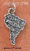 Sterling Silver "SOUTH AMERICA" MAP CHARM Sterling Silver "SOUTH AMERICA" MAP CHARM