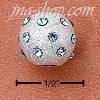 Sterling Silver MARCH FIREBALL SLIDE CHARM (2MM CENTER HOL Sterling Silver MARCH FIREBALL SLIDE CHARM (2MM CENTER HOL