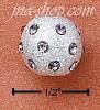 Sterling Silver JUNE FIREBALL SLIDE CHARM (2MM CENTER HOLE) Sterling Silver JUNE FIREBALL SLIDE CHARM (2MM CENTER HOLE)