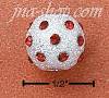 Sterling Silver JULY FIREBALL SLIDE CHARM (2MM CENTER HOLE) Sterling Silver JULY FIREBALL SLIDE CHARM (2MM CENTER HOLE)