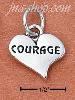 Sterling Silver "COURAGE" HEART CHARM Sterling Silver "COURAGE" HEART CHARM