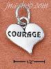 Sterling Silver "COURAGE" HEART CHARM