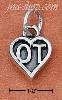 Sterling Silver "OT" OCCUPATIONAL THERAPIST HEART CHARM