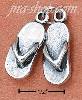 Sterling Silver PAIR OF FLIP-FLOP SANDALS CHARM Sterling Silver PAIR OF FLIP-FLOP SANDALS CHARM