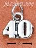 Sterling Silver "40" FORTY CHARM