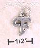 Sterling Silver "F" SCROLLED CHARM